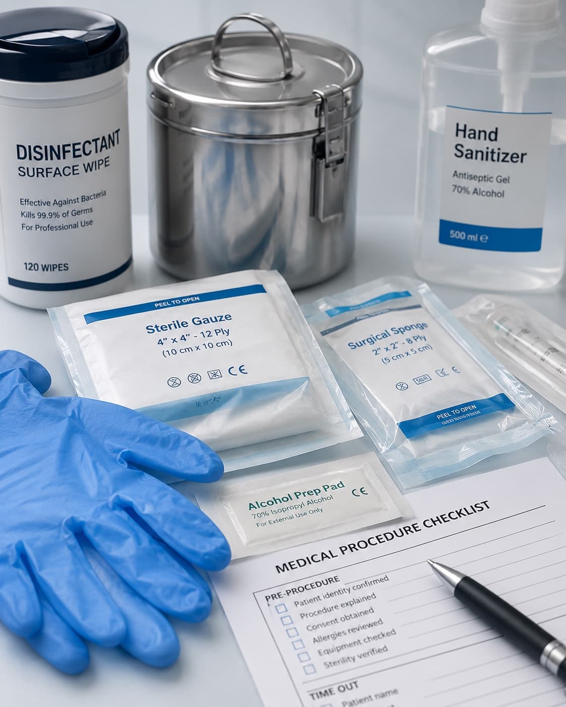 Sterile supplies prepared for BetterSelf doctor-led home aesthetic care